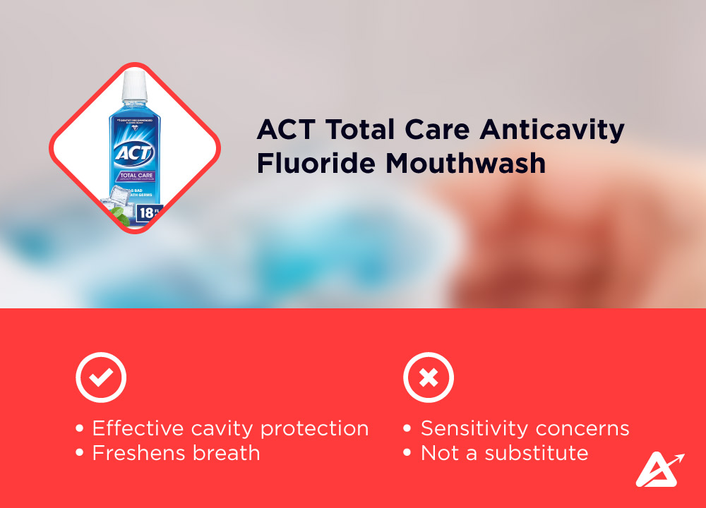 ACT Total Care Anticavity Fluoride Mouthwash Best mouthwash for a swab test