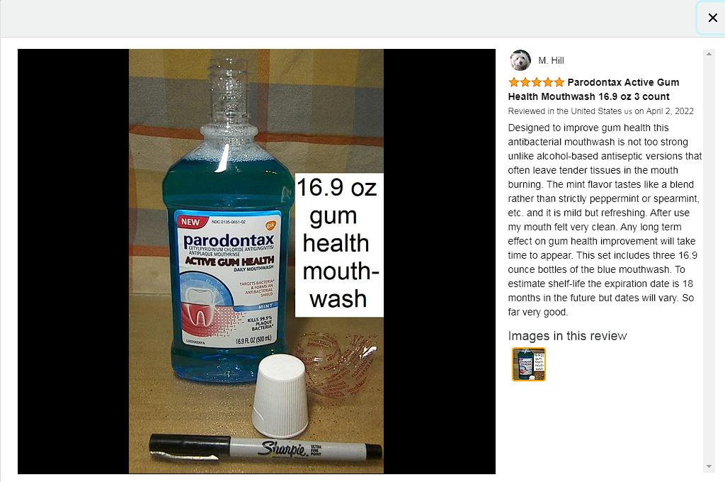 parodontax mouthwash feedback from real customer