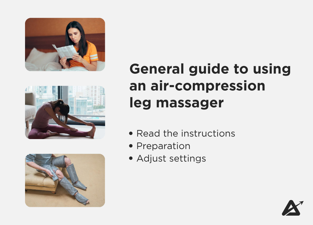 How to use an air compression leg massager
