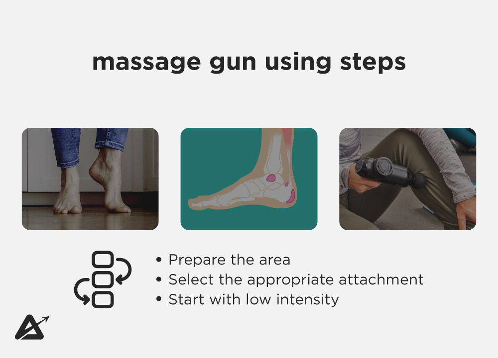 How to use massage gun on ankle properly